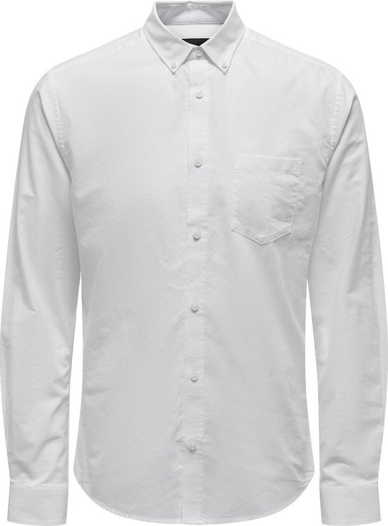 Only & Sons Chemise Onsalvaro Ls Oxford Shirt 22006479 White Homme Taille - XXL
