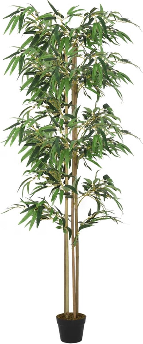 vidaXL Kunstplant - bamboe - 1520 - bladeren - 200 - cm - groen