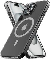 Hoes voor iPhone 15 Plus Magsafe Hoesje Transparant - Magnetisch Magsafe Hoesje - iPhone 15 Plus Doorzichtig - iPhone 15 Plus Magsafe Case - Doorzichtig