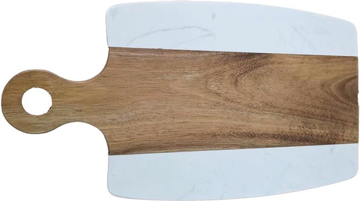 Fugurato Marmeren Snijplank - Wit/Hout