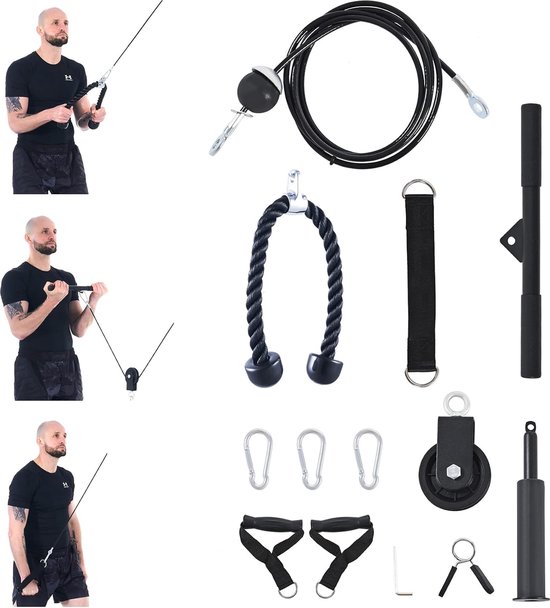 Système De Poulie De Câble SERTT Pour Machine De Musculation LAT - Noir