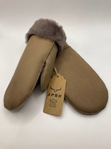 Apex Gloves Leren Dames en Heren Handschoenen - Premium kwaliteit %100 Schapenleer - Bruın- Winter - Extra warm - Maat L