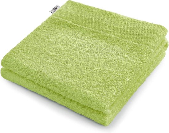 Handdoekenset lichtgroen 2 handdoeken 50x100cm en 2 douchedoeken 70x140cm 100% katoen kwaliteit absorberend celadon groen