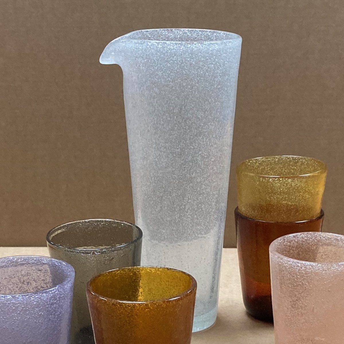Verre à Cocktail Memento Mandarin - Soufflé Main, Couleur Pâte De Verre, Bulles, Lavable Lave-vaisselle - 3