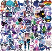 Rainbecom - Skate Stickers 100 Stuks - Ruimte - Universum - Sterrenhemel - Aliens - VSCO Esthetische Stickers - Waterdicht - Anti-Zon- Versier je Spullen
