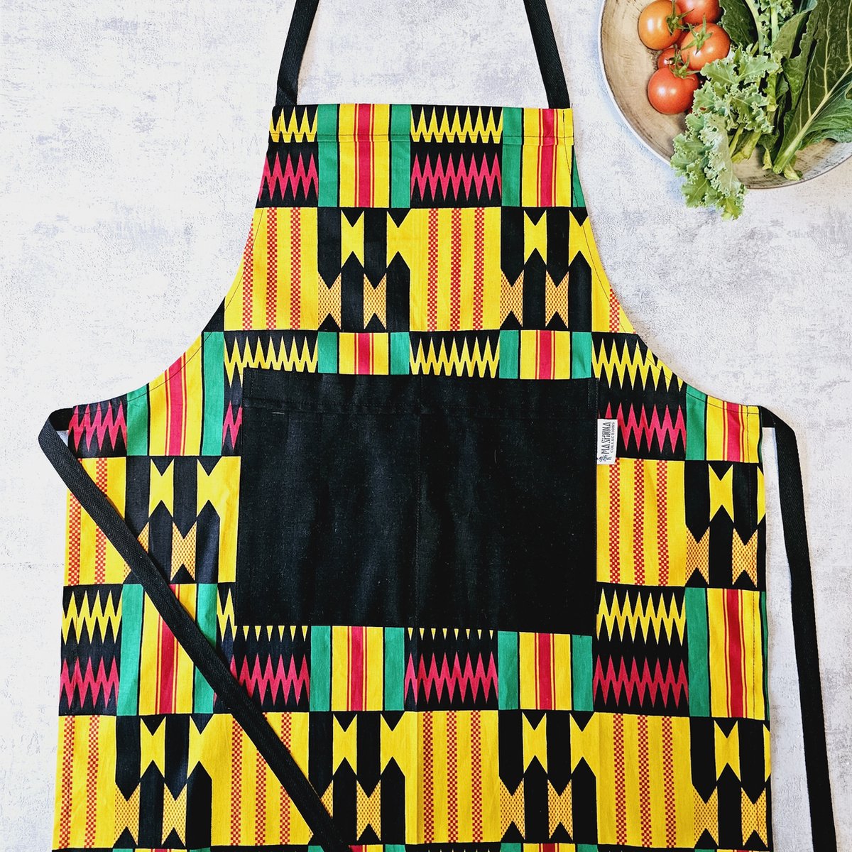 Keuken Schort | Afrikaanse Boheemse Stijl Geometrische 'Mudcloth' Bogolan Geïnspireerd Druk Schort