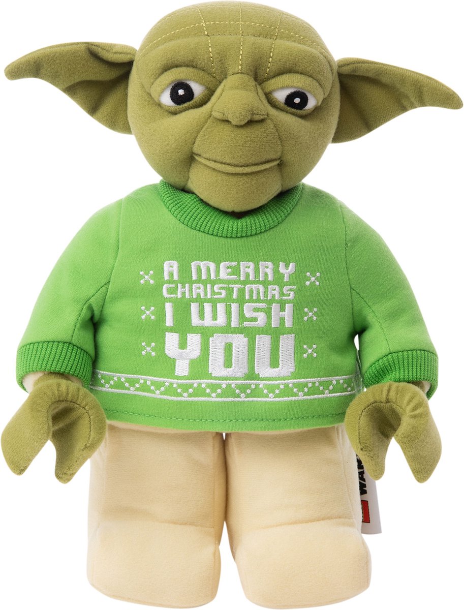 LEGO Star Wars Yoda Kerst knuffel pluche - Decoratie voor kinderkamer