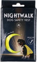 Nightwalk Safety Vest - Veiligheidsvest hond - Hondenvest - Reflecterend veiligheidshesje - Ruglengte 35 cm - Maat M - Geel