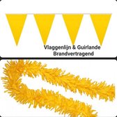 Brandvertragende PVC Vlaggenlijn & PVC Guirlande Geel, Carnaval, Themafeest, Horeca, Oktoberfeest, Voetbal, Verjaardag.