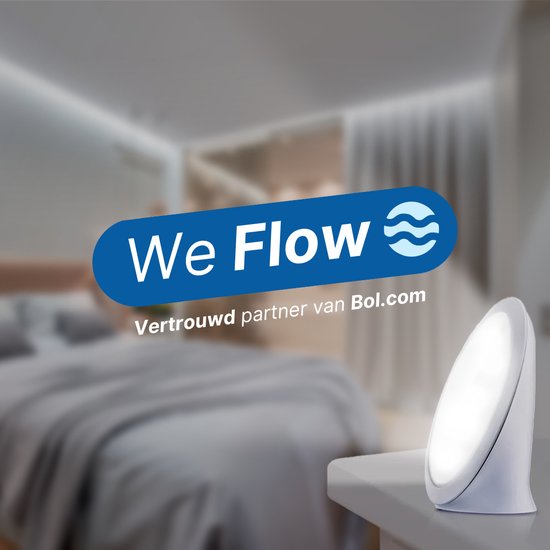 WeFlow Daglicht lamp met 5 helderheidsniveaus, 3 lichten & Timer functie - Lichttherapielamp - Zonlicht lamp - Anti Depressie - 10.000 LUX - Daglichtlamp - Energielamp - UV-Vrij - Levensduur van 50.000 uur - USB C - We Flow