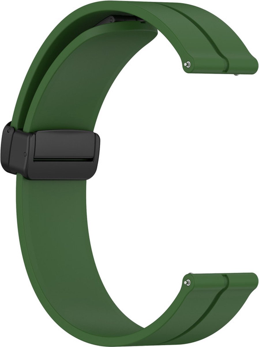 Siliconen bandje - geschikt voor Huawei Watch GT 2 42 mm / GT 3 42 mm Active / Elegant / GT 3 Pro 43 mm en Polar Ignite 2 / 3 / Pacer / Unite - donkergroen