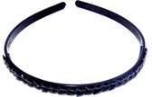 Diadeem glimmend patroon zwart