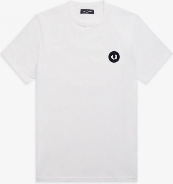 Fred Perry Laurel Wreath Patch T-Shirt - Creme - XXL