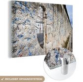 MuchoWow® Glasschilderij 60x40 cm - Schilderij acrylglas - Berlijnse muur - Duitsland - Cultuur - Foto op glas - Schilderijen