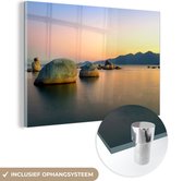 MuchoWow® Glasschilderij 90x60 cm - Schilderij acrylglas - Itaguacu strand - Foto op glas - Schilderijen