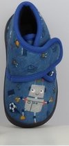 Chaussons robots Garçons - Blauw avec une jolie figurine de robot - antidérapants - taille 26