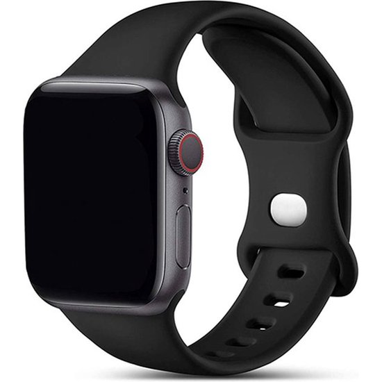 Sportband Apple Watch Bandje Zwart Wit 42/44/45/49 mm – Series 1/2/3/4/5/6/7/SE/ en Ultra