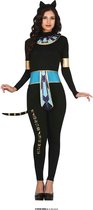 Guirca - Egypte Kostuum - Sierlijke Egyptische Kat Toetan Kat Mon - Vrouw - Zwart - Maat 38-40 - Carnavalskleding - Verkleedkleding