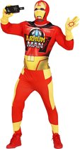 Guirca - Vrijgezellenfeest Kostuum - Superheld I Rhum - Man - Rood, Geel - Maat 48-50 - Carnavalskleding - Verkleedkleding