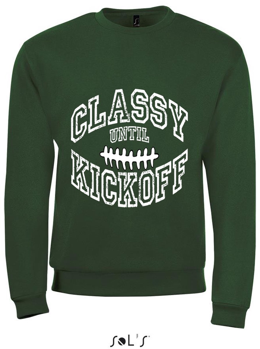 Sweatshirt 2-161 Classy until Kickoff - Groen, S