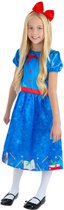 Smiffy's - Pop kostuum Kostuum - Boekenworm Jurk Blauw Meisje - Blauw - Medium - Carnavalskleding - Verkleedkleding