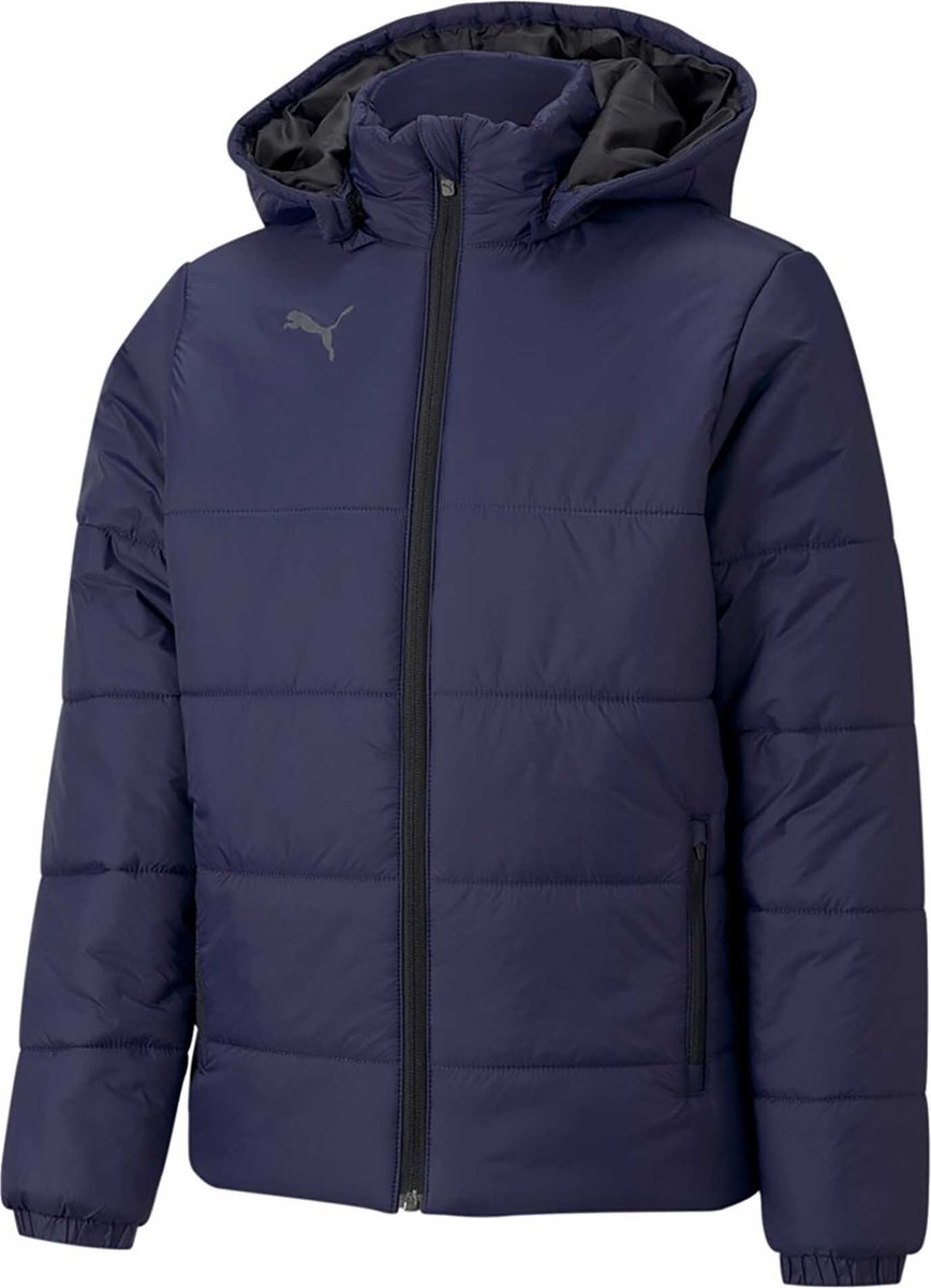 Puma Teamliga Padded Jacket Jr 06 Gewatteerde Jas Sportswear Kinderen Blauw