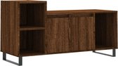 vidaXL - Tv-meubel - 100x35x55 - cm - bewerkt - hout - bruin - eikenkleur