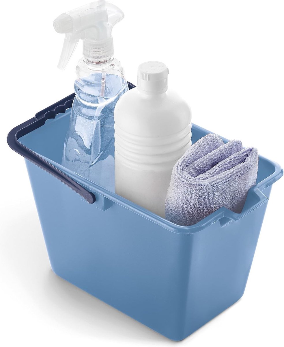 Goedkoopste Mini-emmer, polypropyleen, blauw, 19,5 x 27,5 x 17,2 cm