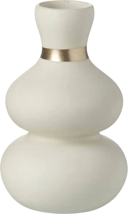 Parlane vaas Astrape crème 23 cm - decoratieve vazen - keramieken vaas - handgemaakte vaas