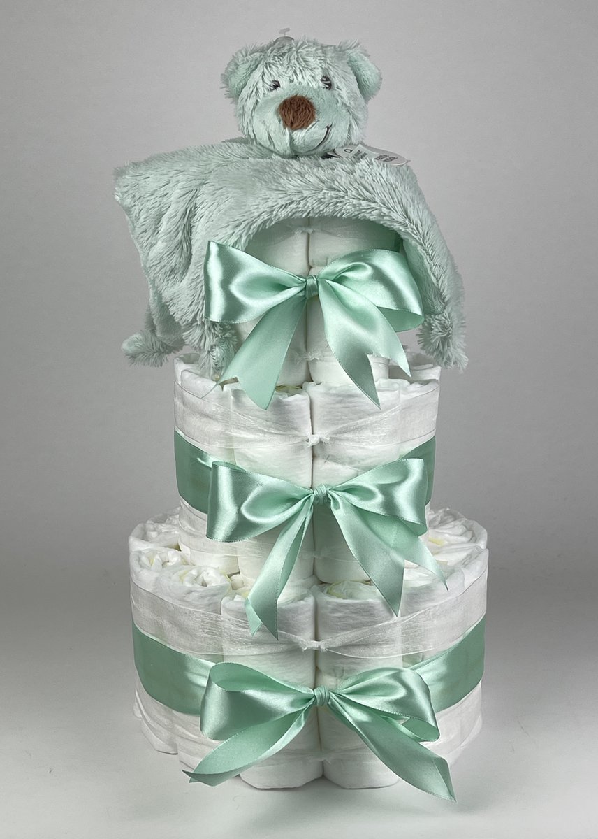Goedkoopste Chouette-Chouette | Luiertaart Neutraal | Kraamcadeau | Geboorte Jongen Meisje | Babyshower | Tuttle Beer Boogy Lagoon - Groen
