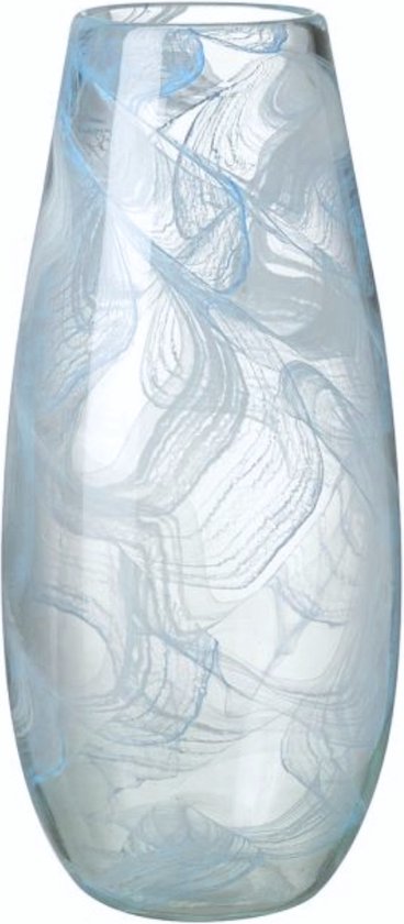 Vase Parlane Vale bleu 43 cm - vases - vase décoratif - vase en verre - vase en verre - présentez des fleurs de manière décorative - pour tout intérieur