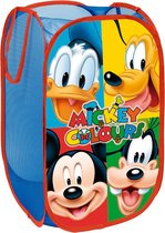 Kindervouwbare lakenmand met handgrepen - Mickey Mouse Disney-motief | Organiserende Kubus voor kleding en speelgoed (58x36x36) Kinderopvang | Containerruimte Meisjes | Baby-slaapkamermandje