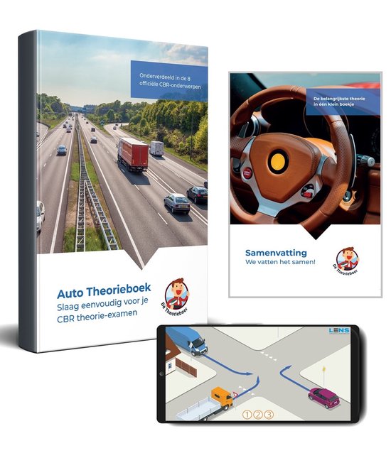 Auto Theorieboek 2026 met Samenvatting en Apps - Theorie Ler ... - cover