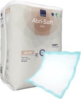 Abena Abri-Soft Basic Serviettes jetables pour Incontinence - 60 serviettes - Pour la protection du Matras, du canapé ou de la chaise - Absorption jusqu'à 1 075 ml - Imperméable - Durable - 60 x 60 cm