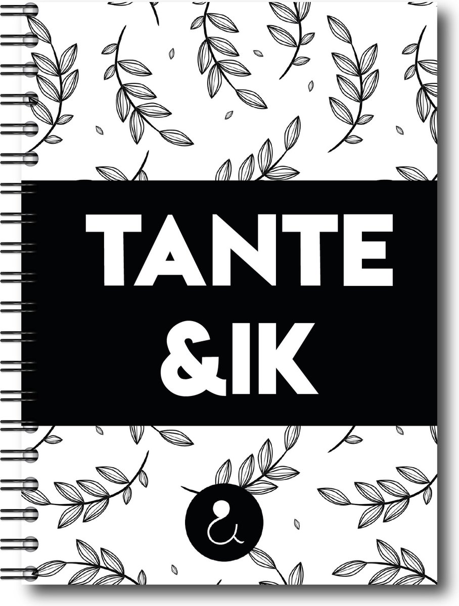 Invulboek Tante & Ik | Herinneringsboek Tante & Nichtje | A5 | Botanical Zwart
