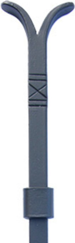 Muuranker decoratief smeedijzer zwart 90cm met gesplitste krul