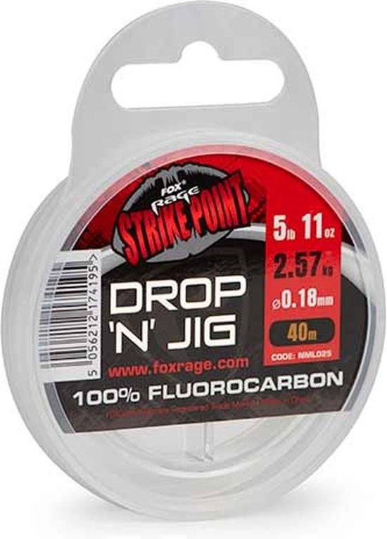 Fox Rage Strike Point Drop ‘N’ Jig 100% Fluocarbon (40m) - Maat : 0.18mm van Merkloos — afbeelding 5