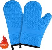 Livano Siliconen Ovenwanten - Ovenhandschoenen - Hittebestendig - BBQ - Barbecue Handschoenen - Blauw