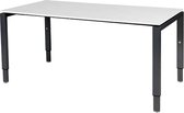 Verstelbaar Bureau - Domino 160x90 grijs - zwart frame