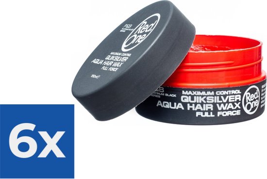Red One Quicksilver Aqua Hair Wax 150ml - Voordeelverpakking 6 stuks