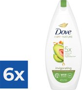 Gel douche Dove - Care By Nature - Avocat revigorant 225 ml - Pack économique 6 pièces