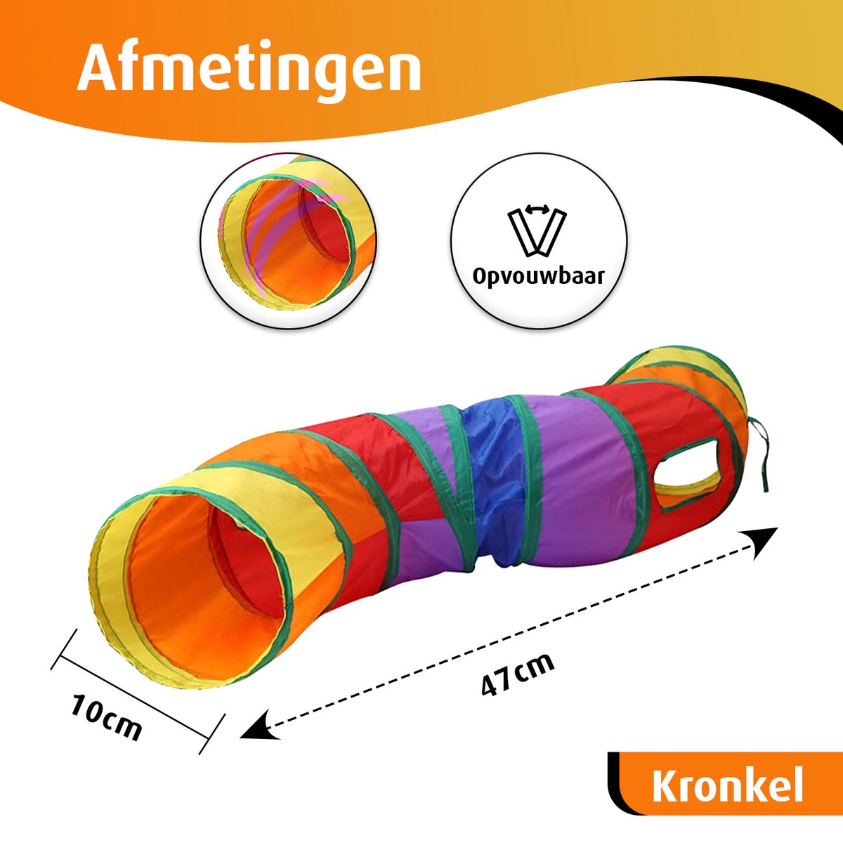 Kattentunnel - Kronkel - Kleur - Konijnentunnel - Speeltunnel - Kattenspeelgoed - Kattenspeeltjes - Kruiptunnel — afbeelding 5