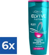 L’Oréal Paris Elvive Full Fiber Shampoo - 250 ml - Voordeelverpakking 6 stuks