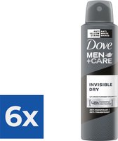 Dove Deodorant Deospray Men + Care Invisible Dry 150 mL - Voordeelverpakking 6 stuks