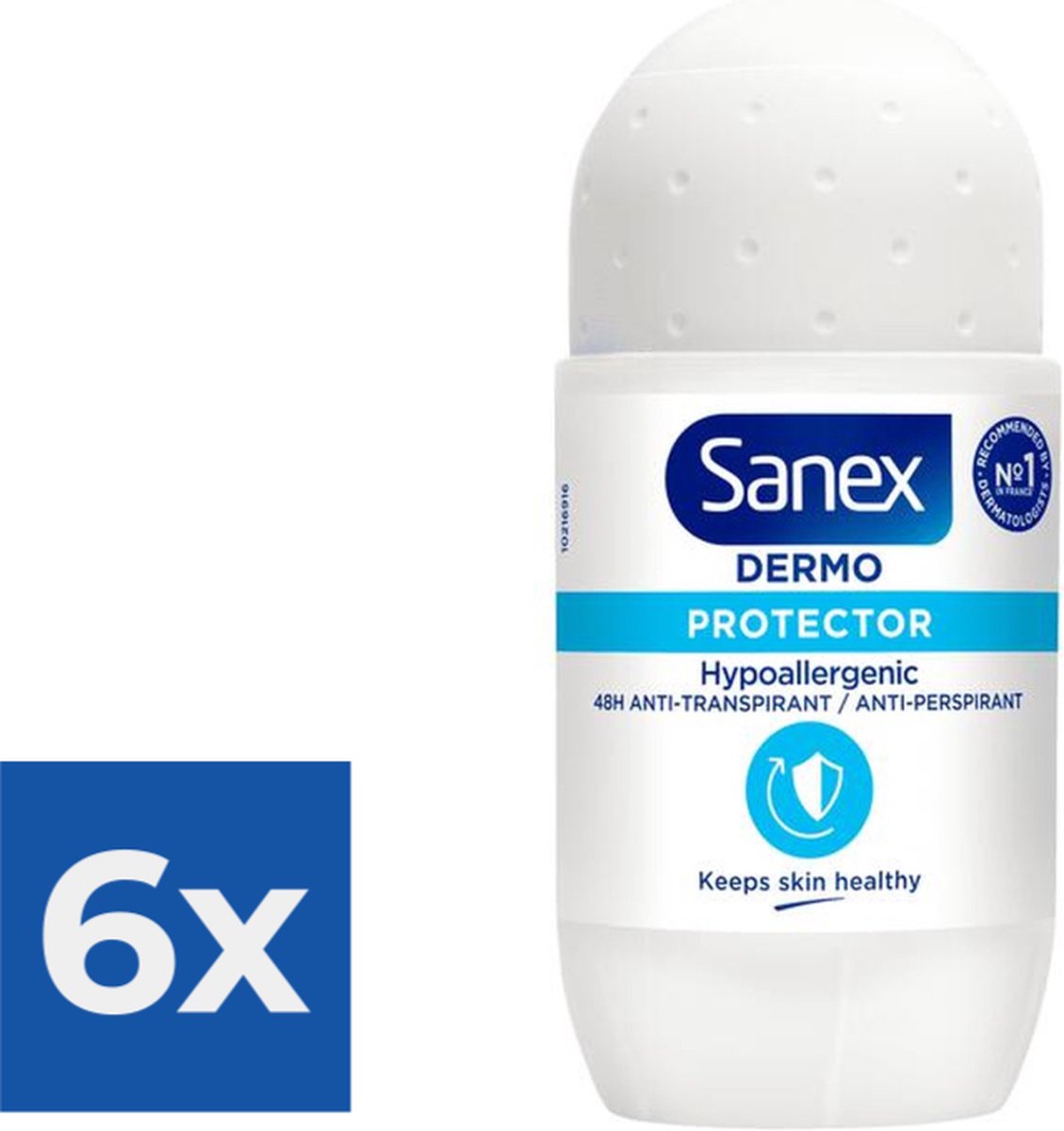 Goedkoopste Sanex - Deodorant - Roller - Dermo Protector - 50ml x 6