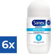 Sanex Dermo Protector Deodorant Roller 50 ML - Voordeelverpakking 6 stuks