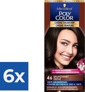 Schwarzkopf Poly Color Creme Haarverf 46 Bruinzwart - 1 stuk - Voordeelverpakking 6 stuks