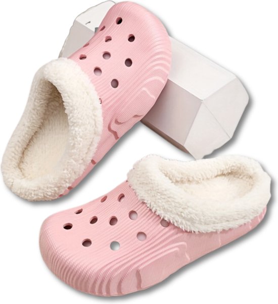 Livano Warme Pantoffels - Sloffen - Slippers - Dames - Heren - Pluche - Maat 39-40 - Licht Roze