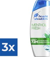 Head & Shoulders Menthol Fresh Shampoo 285 ml - Voordeelverpakking 3 stuks
