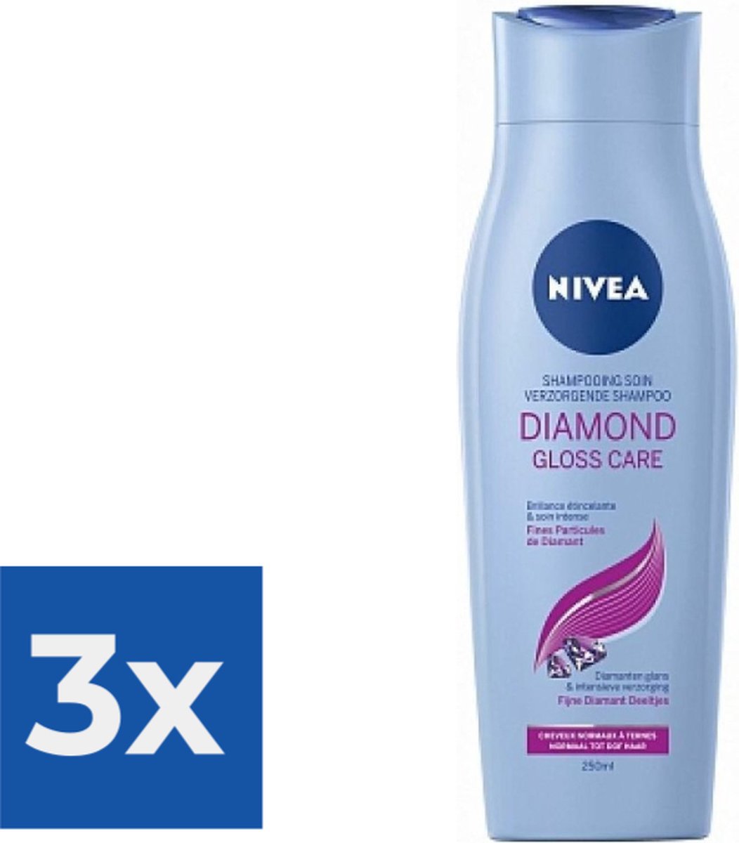 Nivea Shampoo Diamond Gloss - 250ml - Voordeelverpakking 3 stuks
